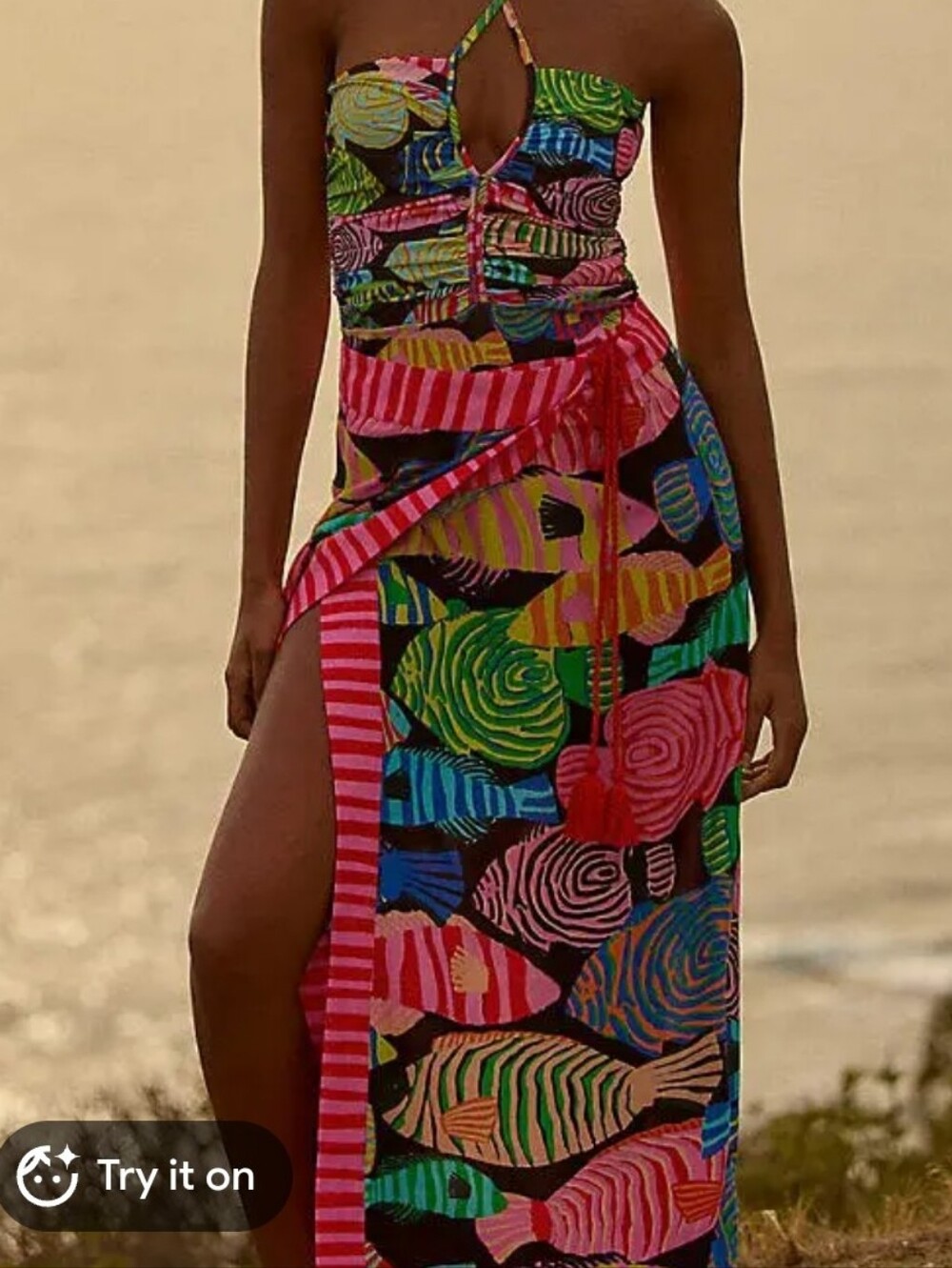 NWT Farm Rio Fish Wrap Skirt - Picture 7 of 7